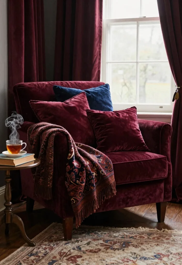 DIY Dark Academia Decor: Best Blog Guide Featuring 20 Moody Aesthetic Concepts - 2. Rich Textiles 1