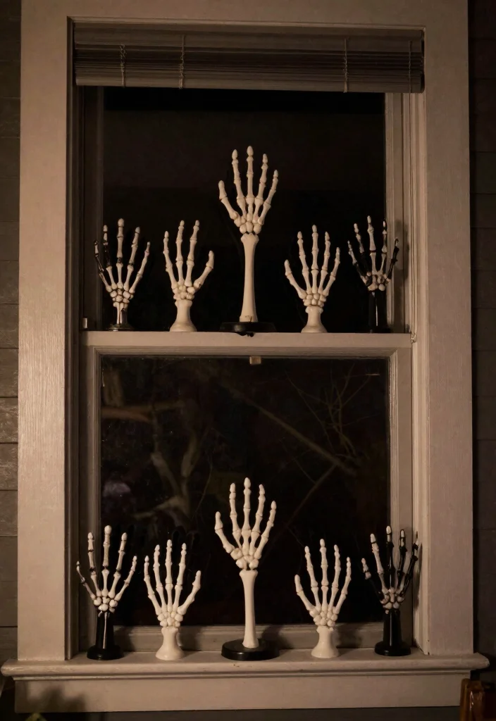 DIY Dollar Tree Halloween Decor: Best Blog Guide Featuring 20 Spooky Budget Projects - 16. Skeleton Hand Decorations 1