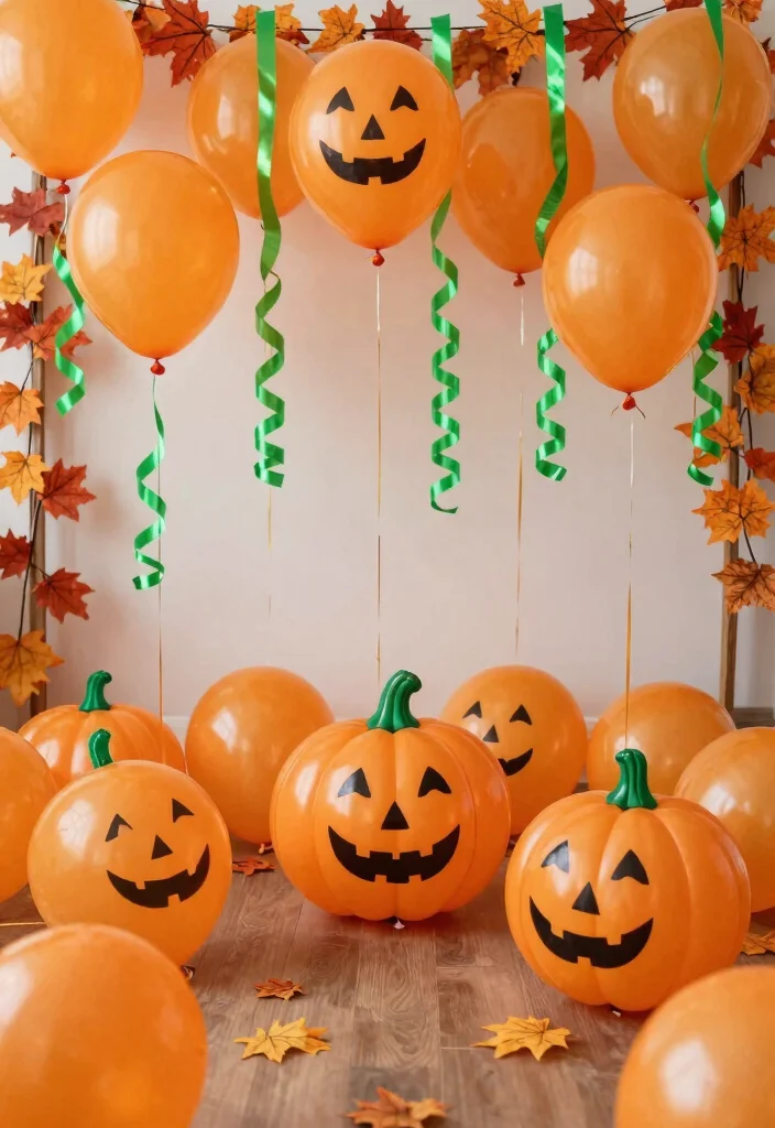 DIY Dollar Tree Halloween Decor: Best Blog Guide Featuring 20 Spooky Budget Projects - 8. Pumpkin Balloons 1