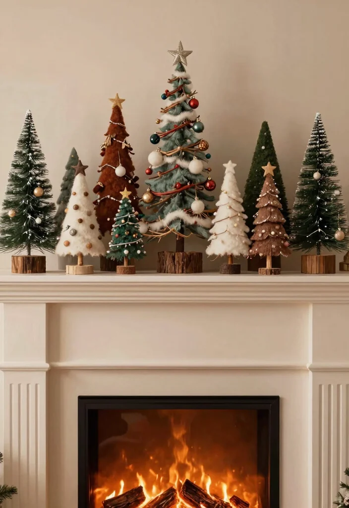 DIY Fireplace Christmas Decor: Best Blog Guide Featuring 20 Cozy Holiday Accents - 12. Decorative Christmas Trees 1