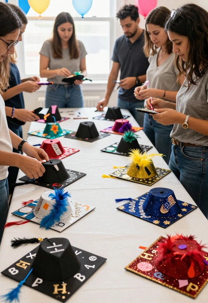 DIY Grad Party Decor: Best Blog Guide Featuring 20 Celebration-Ready Ideas - 3. Personalized Graduation Caps 1