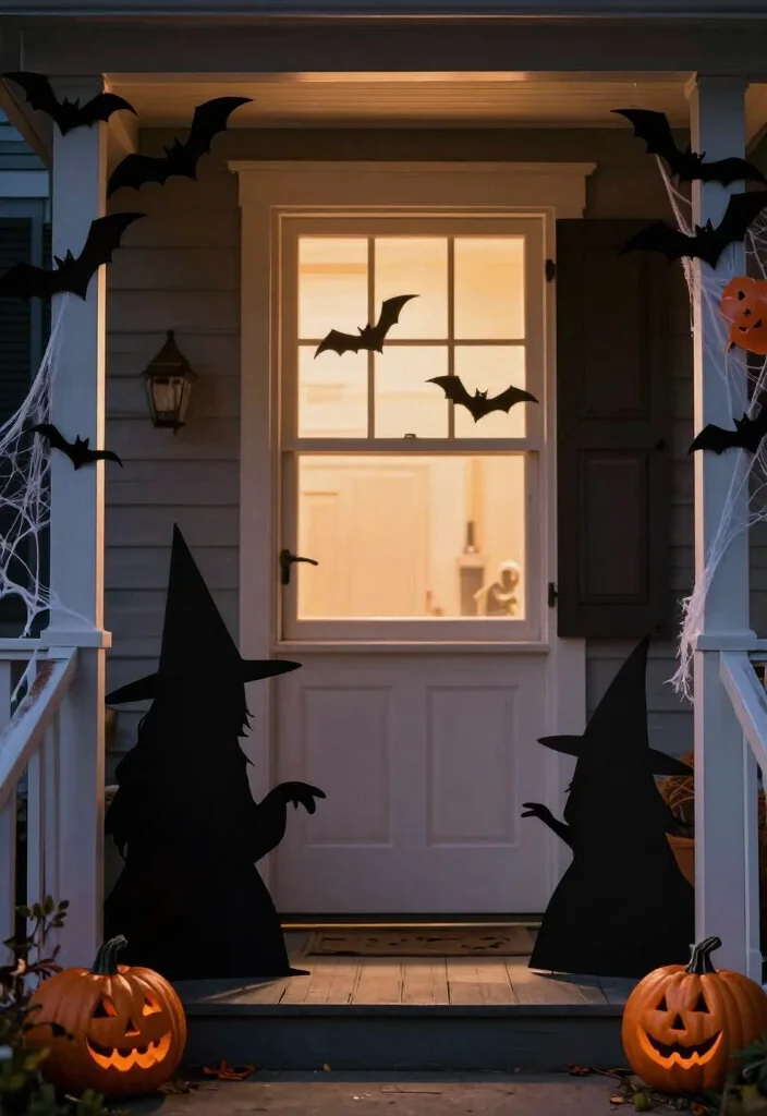 DIY Halloween Porch Decor: Best Blog Guide with 17 Spooky Outdoor Ideas - 8. Scary Silhouette Cutouts 1
