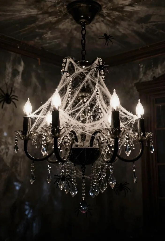 DIY Haunted Mansion Decor: Best Blog Guide Featuring 19 Gothic-Inspired Designs - 1. Chilling Chandeliers 1