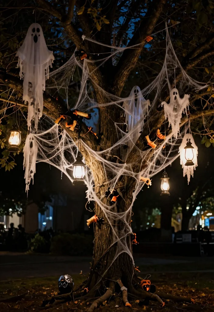 DIY Haunted Mansion Decor: Best Blog Guide Featuring 19 Gothic-Inspired Designs - 15. Terrifying Tree Decor 1