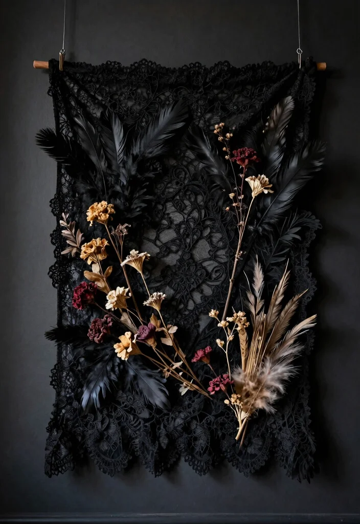 DIY Haunted Mansion Decor: Best Blog Guide Featuring 19 Gothic-Inspired Designs - 17. Macabre Wall Hangings 1