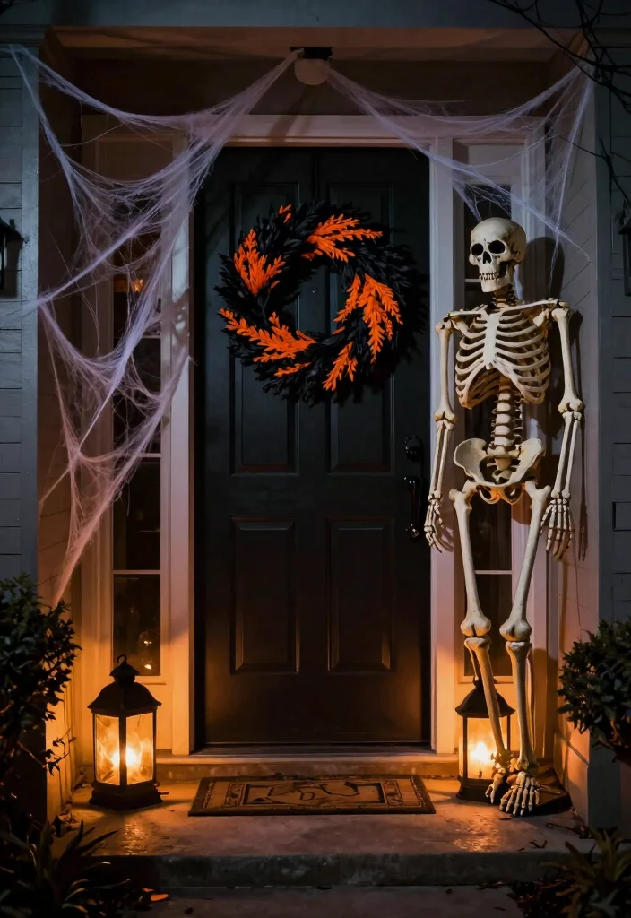 DIY Haunted Mansion Decor: Best Blog Guide Featuring 19 Gothic-Inspired Designs - 8. Eerie Entryway 1
