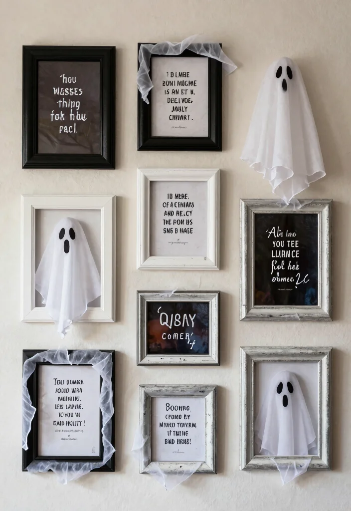 DIY Haunted Mansion Decor: Best Blog Guide Featuring 19 Gothic-Inspired Designs - 9. Ghostly Frames 1