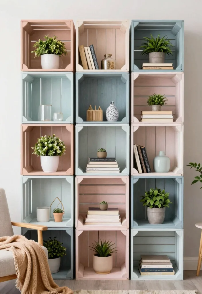 DIY Home Decor Dollar Store: Best Blog Guide with 18 Budget-Friendly Decor Hacks - 10. Upcycled Wooden Crates 1