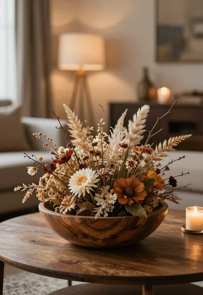 DIY Home Decor Living Room: Best Blog Guide Featuring 20 Stylish Update Ideas - 14. Nature-Inspired Centerpiece 1