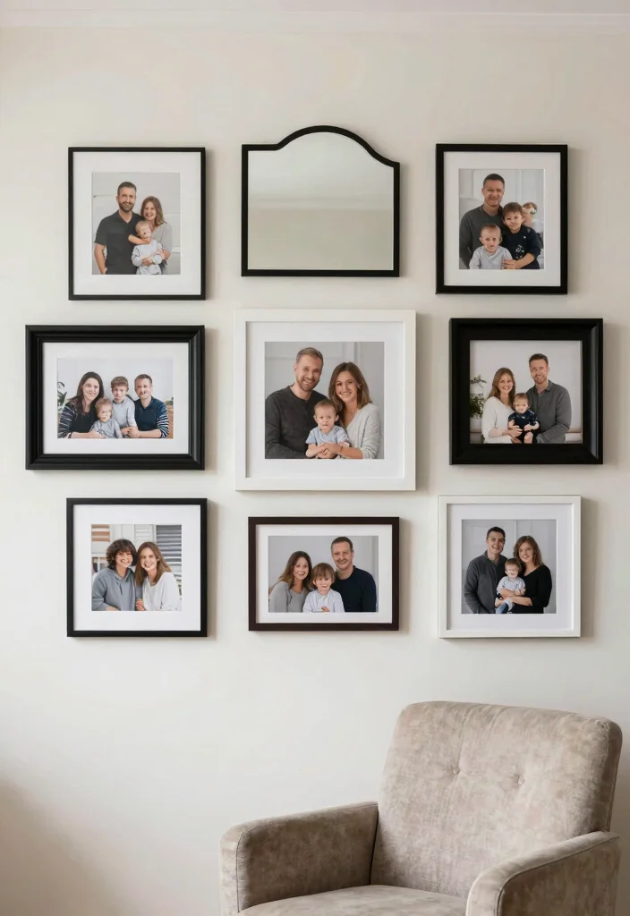 DIY Home Decor Living Room: Best Blog Guide Featuring 20 Stylish Update Ideas - 7. Creative Gallery Wall 1