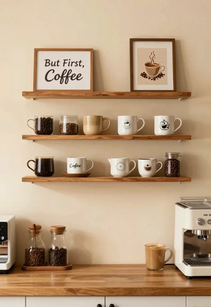 DIY Kitchen Decor Wall Art: Best Blog Guide Featuring 20 Stylish Kitchen Accents - 15. Coffee Station Wall Art 1