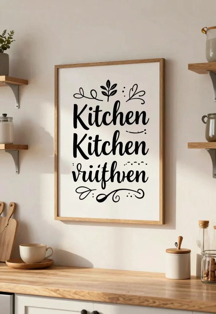 DIY Kitchen Decor Wall Art: Best Blog Guide Featuring 20 Stylish Kitchen Accents - 17. Kitchen Motto Art 1