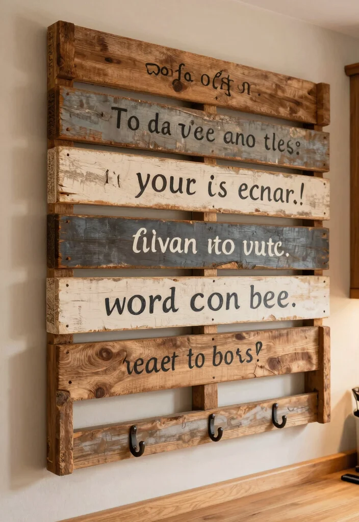 DIY Kitchen Decor Wall Art: Best Blog Guide Featuring 20 Stylish Kitchen Accents - 19. Upcycled Pallet Art 1