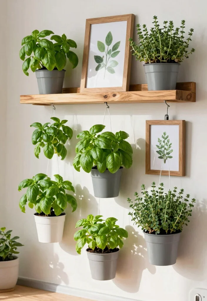 DIY Kitchen Decor Wall Art: Best Blog Guide Featuring 20 Stylish Kitchen Accents - 4. Herb Garden Wall Art 1