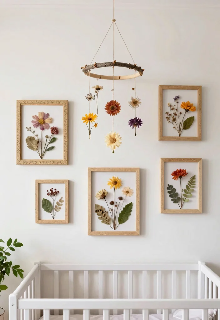 DIY Nursery Decor Girl: Best Blog Guide Featuring 20 Sweet and Soft Themes - 3. DIY Wall Art with Nature 1