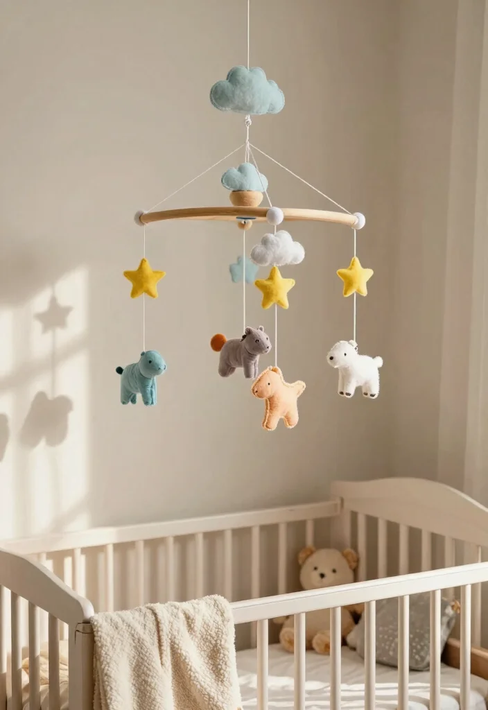 DIY Nursery Decor Girl: Best Blog Guide Featuring 20 Sweet and Soft Themes - 7. Eco-Friendly Mobile Creations 1