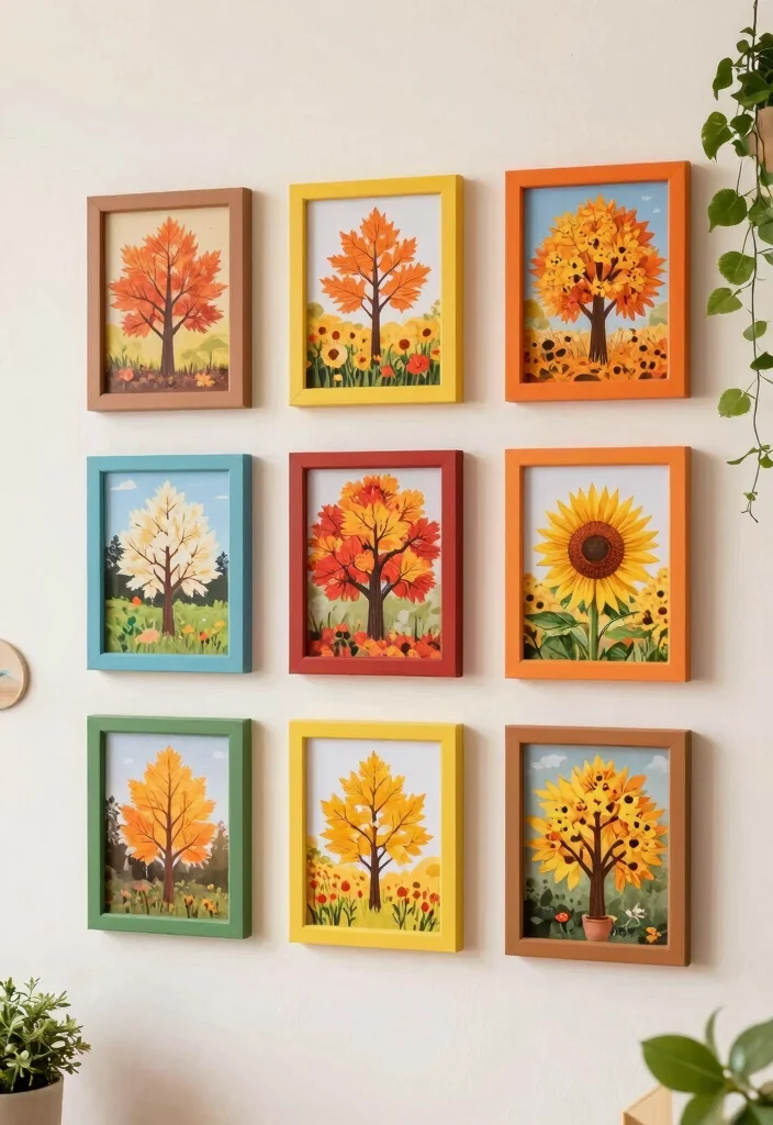 DIY Photo Wall Decor: Best Blog Guide Featuring 19 Memory-Filled Layouts - 18. Seasonal Photo Display 1