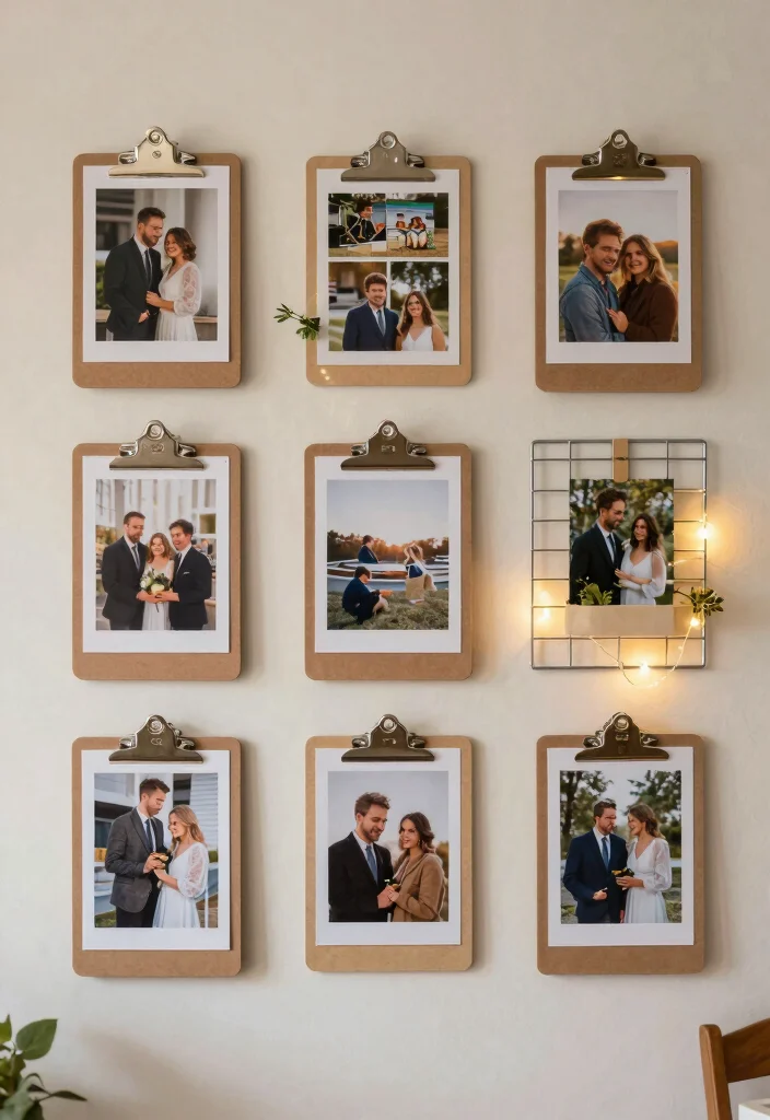 DIY Photo Wall Decor: Best Blog Guide Featuring 19 Memory-Filled Layouts - 19. Creative Photo Holders 1