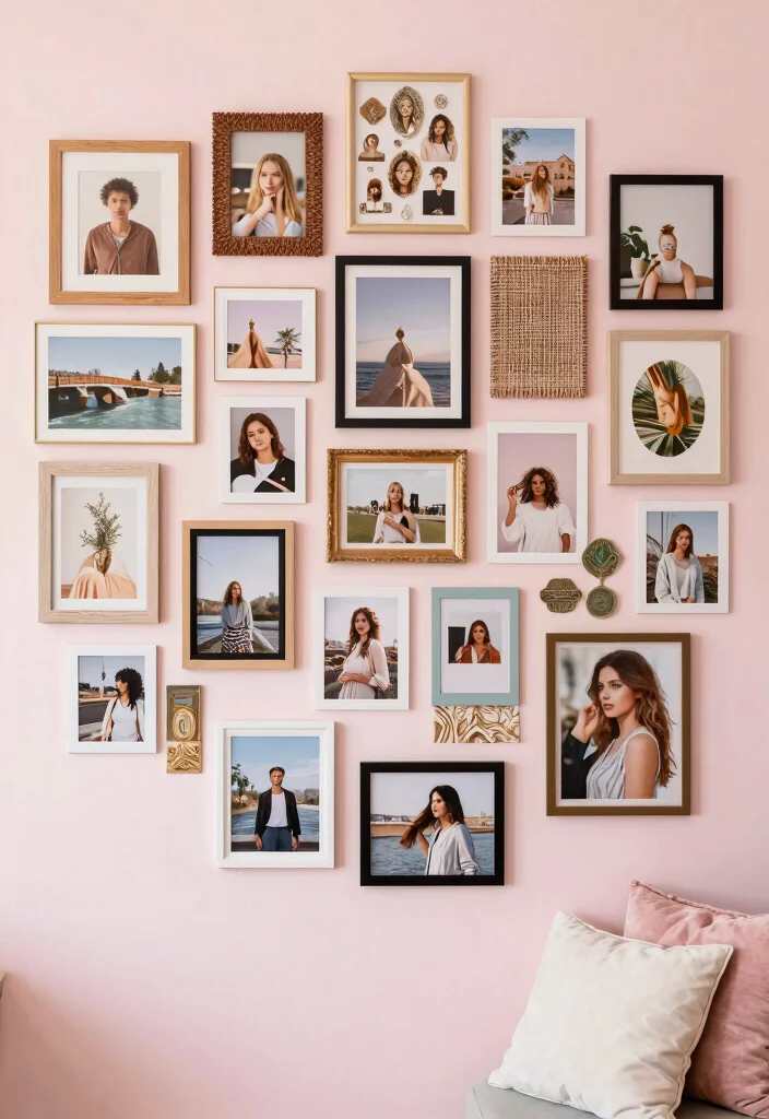 DIY Photo Wall Decor: Best Blog Guide Featuring 19 Memory-Filled Layouts - 7. Frame without Borders 1