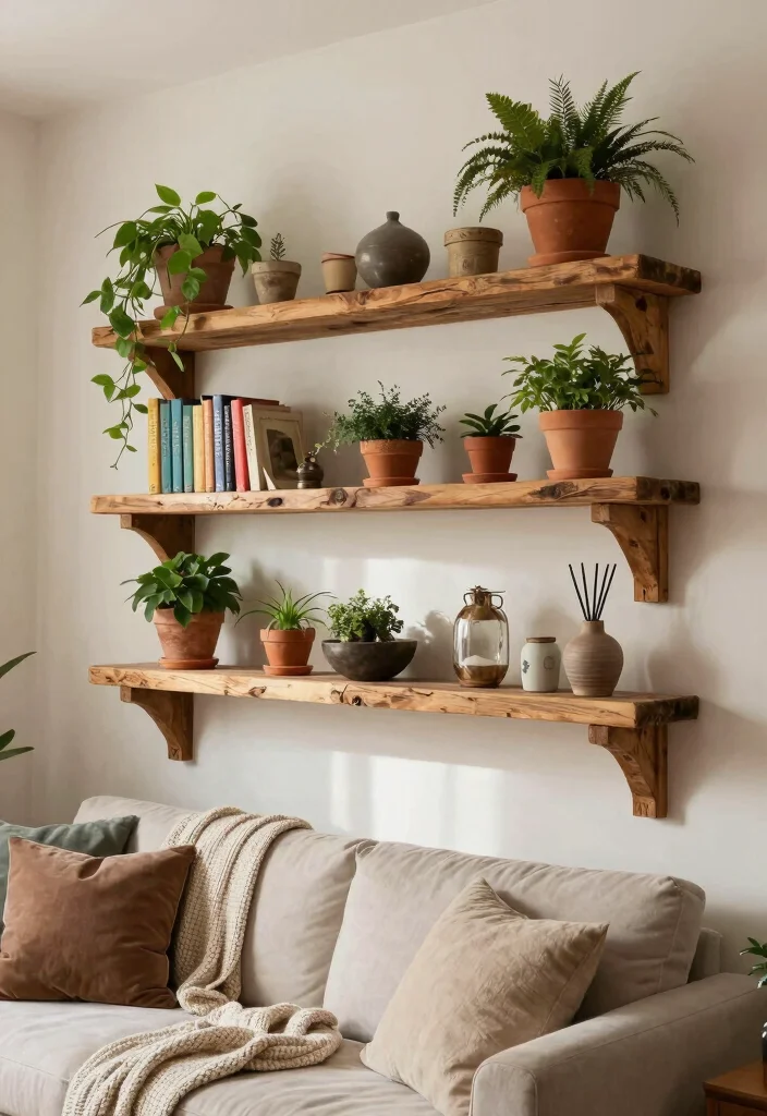 DIY Room Decor Ideas Crafts: Best Blog Guide Featuring 20 Fun Craft-Based Designs - 2. Reclaimed Wood Shelves 1