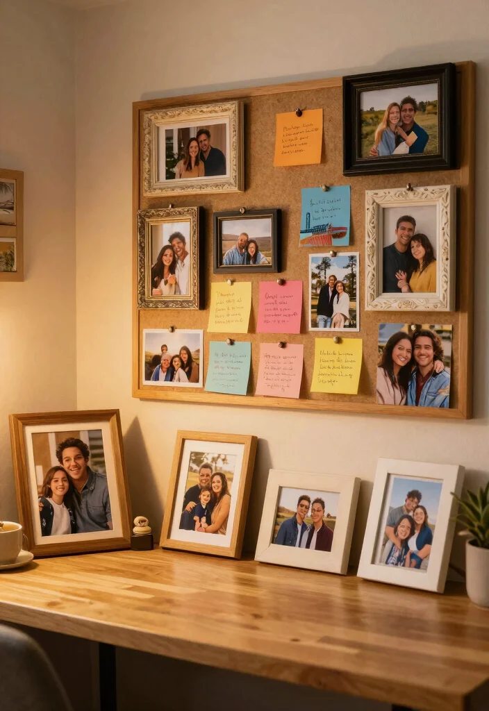 DIY Study Table Decor Ideas: Best Blog Guide with 18 Organized Styling Concepts - 4. Personal Touch with Photos and Mementos 1