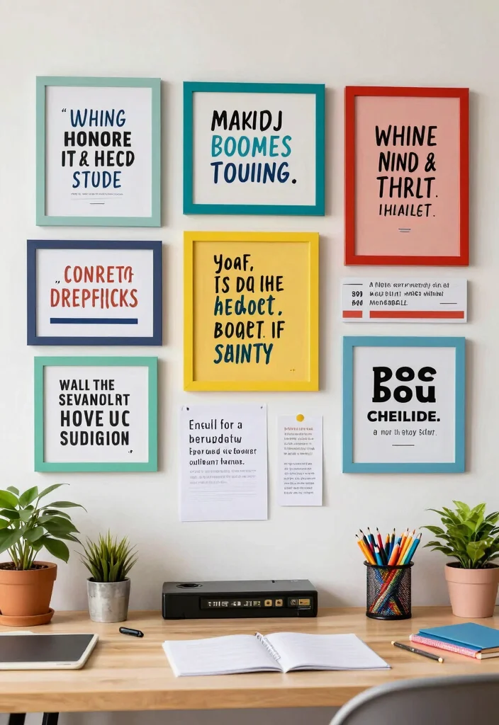 DIY Study Table Decor Ideas: Best Blog Guide with 18 Organized Styling Concepts - 5. Inspirational Quotes for Motivation 1