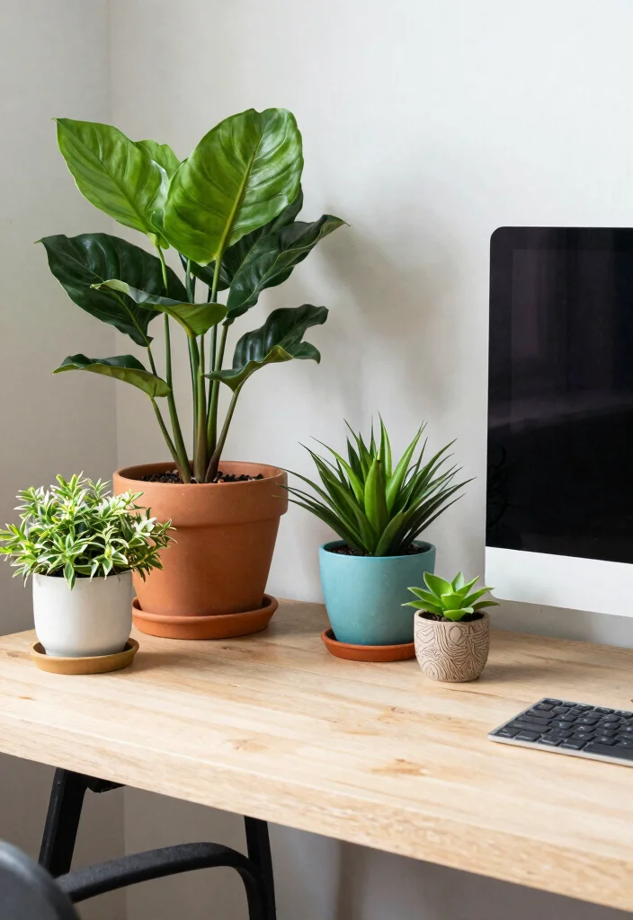 DIY Study Table Decor Ideas: Best Blog Guide with 18 Organized Styling Concepts - 7. Greenery for Freshness 1