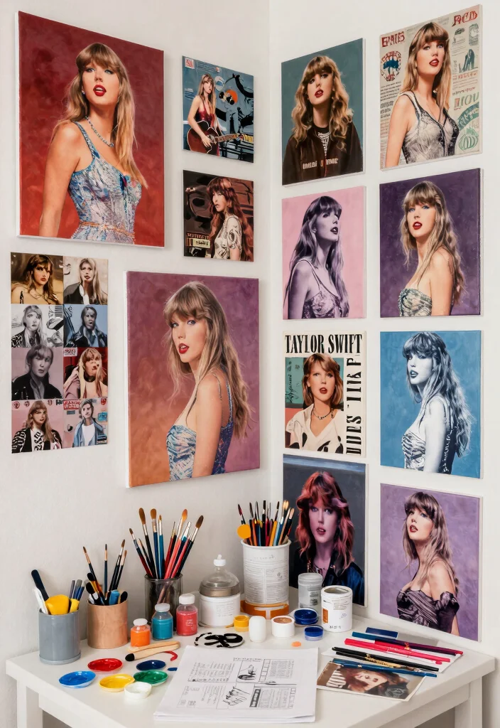 DIY Taylor Swift Room Decor: Best Blog Guide Featuring 20 Fan-Inspired Room Styles - 18. Taylor Swift Themed Art Projects 1