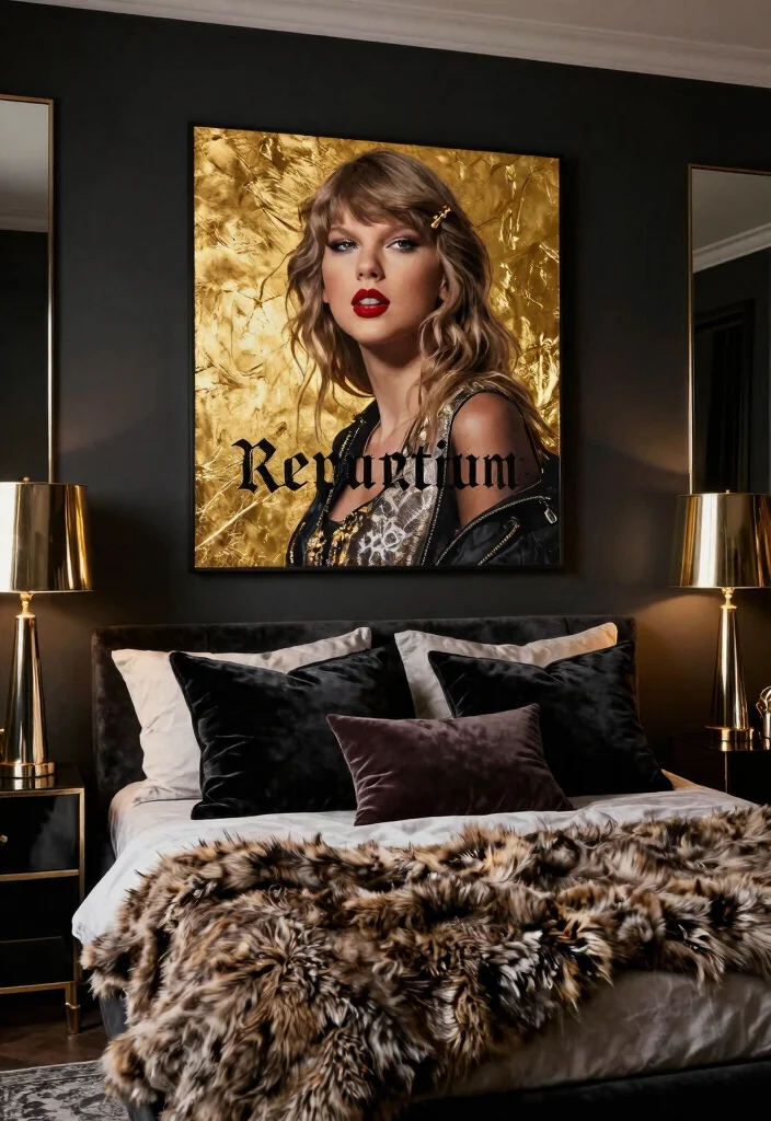DIY Taylor Swift Room Decor: Best Blog Guide Featuring 20 Fan-Inspired Room Styles - 5. Reputation Edgy Style 1