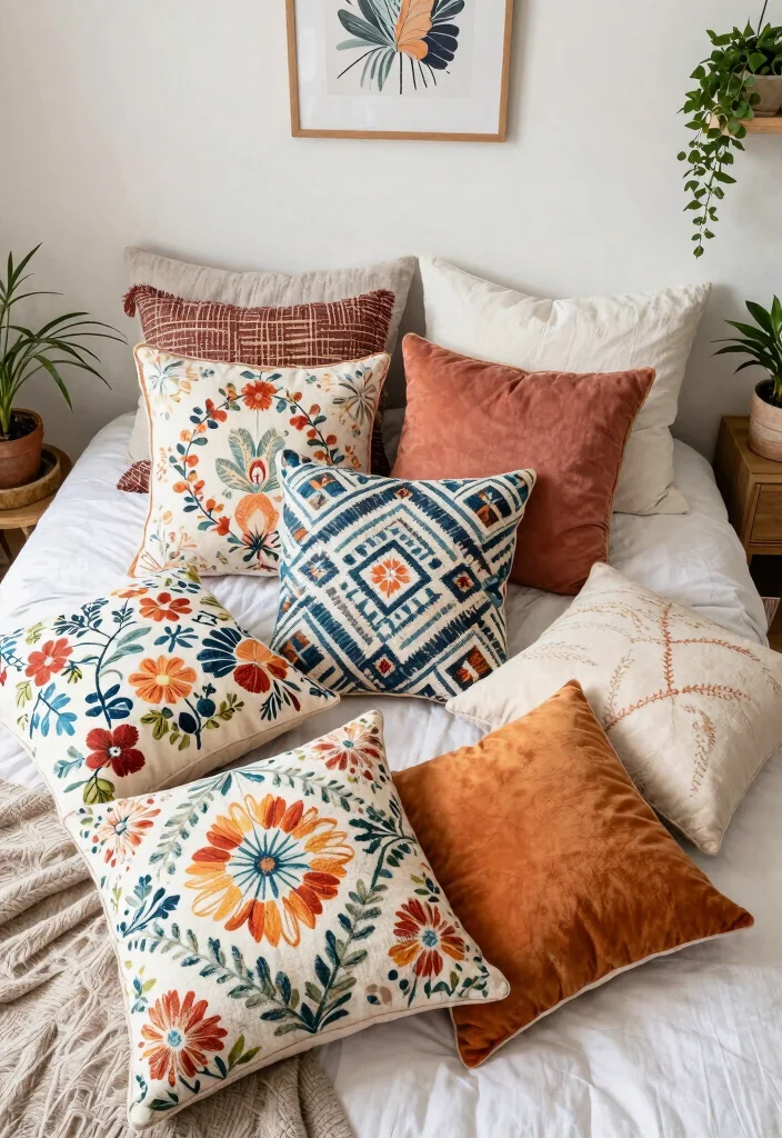 DIY Teen Bedroom Decor: Best Blog Guide Featuring 20 Trend-Forward Designs - 17. Decorative Throw Pillows 1
