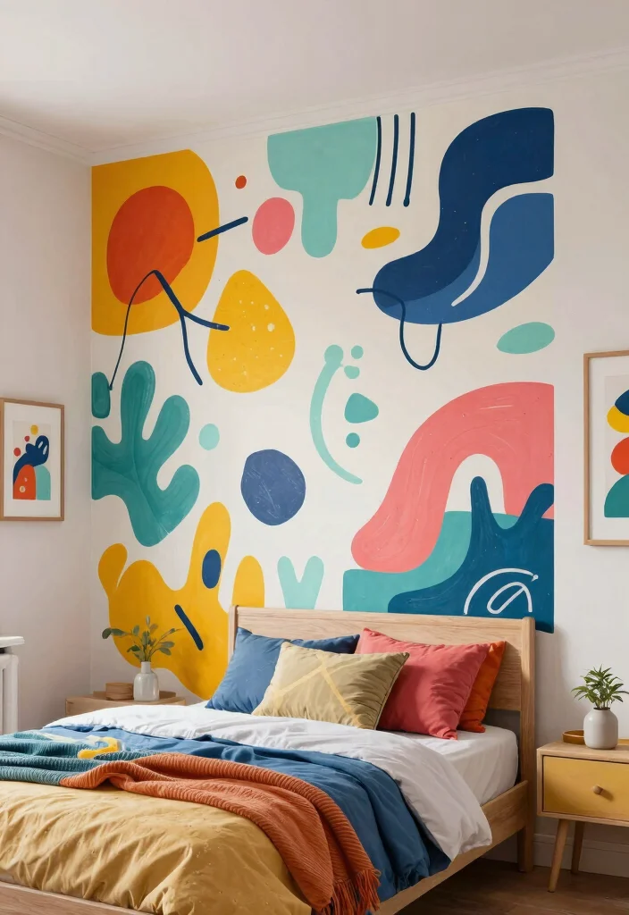 DIY Teen Bedroom Decor: Best Blog Guide Featuring 20 Trend-Forward Designs - 9. Creative Wall Mural 1