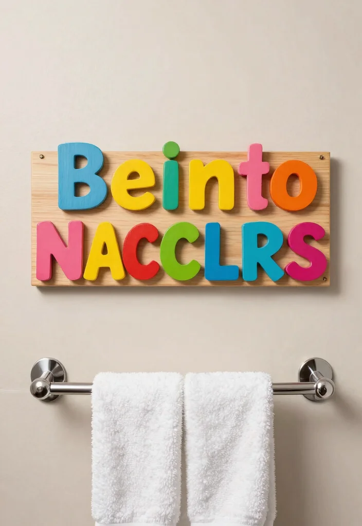 Dollar Tree Bathroom Decor DIY: Best Blog Guide with 18 Affordable Makeover Ideas - 13. Personalized Name Signs 1