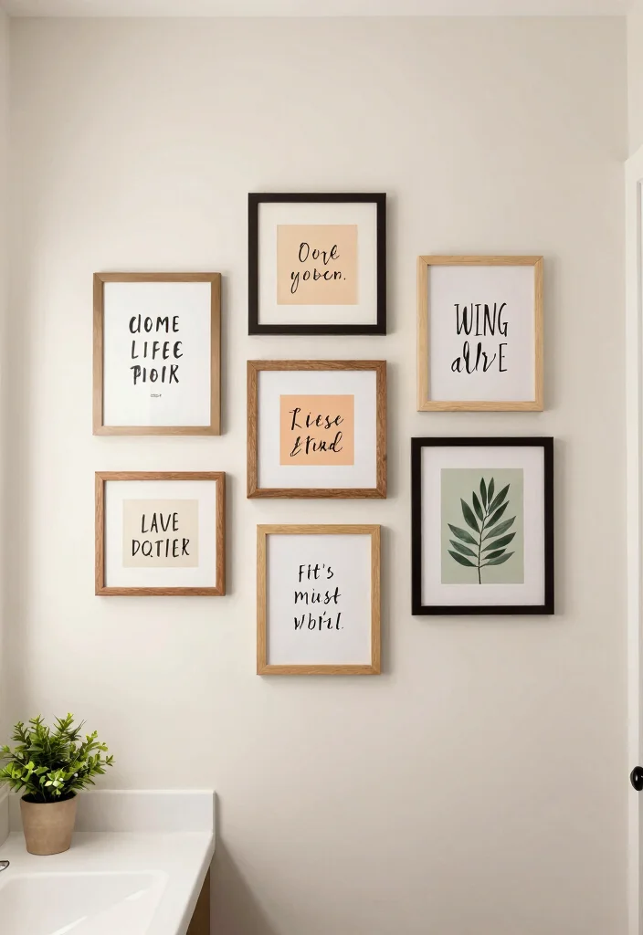 Dollar Tree Bathroom Decor DIY: Best Blog Guide with 18 Affordable Makeover Ideas - 5. Wall Art Using Dollar Tree Frames 1