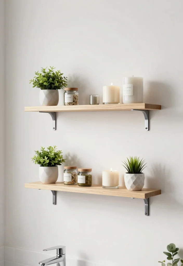 Dollar Tree Bathroom Decor DIY: Best Blog Guide with 18 Affordable Makeover Ideas - 6. Floating Shelves for Decor and Storage 1