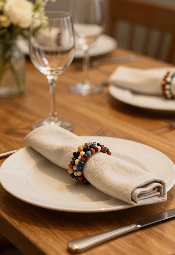Dollar Tree DIY Crafts Decor: Best Blog Guide Featuring 20 Affordable Craft Ideas - 16. Beaded Napkin Rings 1