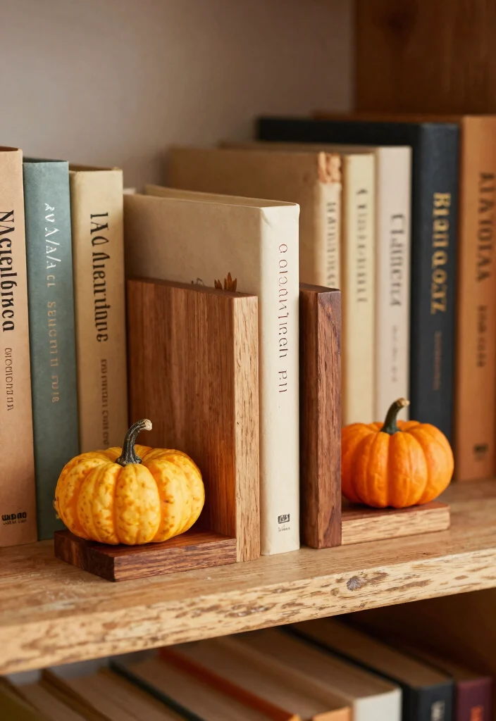 Dollar Tree Fall Decor DIY: Best Blog Guide Featuring 20 Cozy Autumn Projects - 16. Fall-Themed Bookends 1