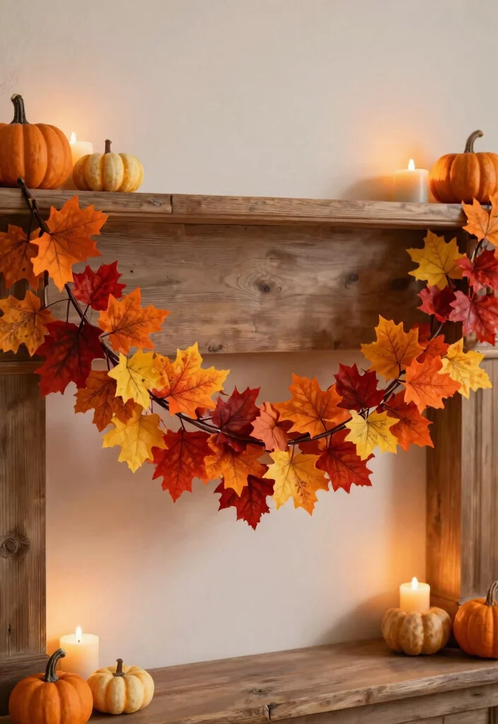 Dollar Tree Fall Decor DIY: Best Blog Guide Featuring 20 Cozy Autumn Projects - 4. Leaf Garland 1