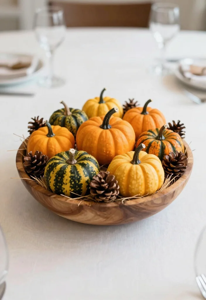Dollar Tree Fall Decor DIY: Best Blog Guide Featuring 20 Cozy Autumn Projects - 5. Mini Pumpkins Centerpiece 1