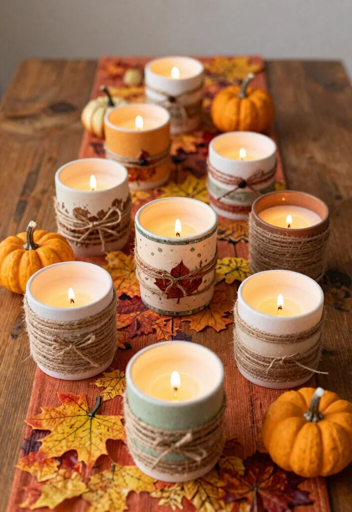 Dollar Tree Fall Decor DIY: Best Blog Guide Featuring 20 Cozy Autumn Projects - 8. DIY Candle Holders 1