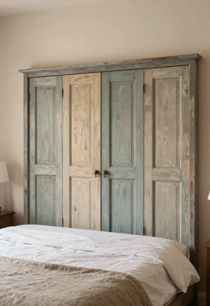 Easy DIY Room Decor Ideas: Best Blog Guide with 17 Quick Creative Solutions - 12. Reclaimed Door Headboard 1