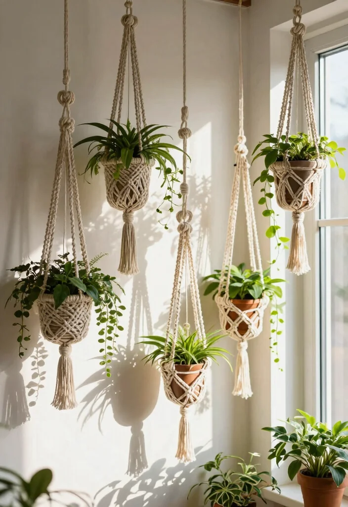 Easy DIY Room Decor Ideas: Best Blog Guide with 17 Quick Creative Solutions - 5. Macrame Plant Hangers 1