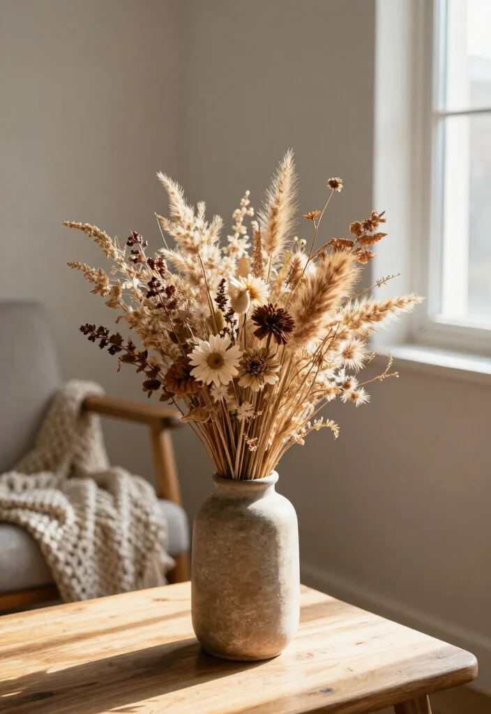 Easy Home Decor Ideas DIY: Best Blog Guide Featuring 20 Beginner-Friendly Projects - 12. Dried Flower Arrangements 1