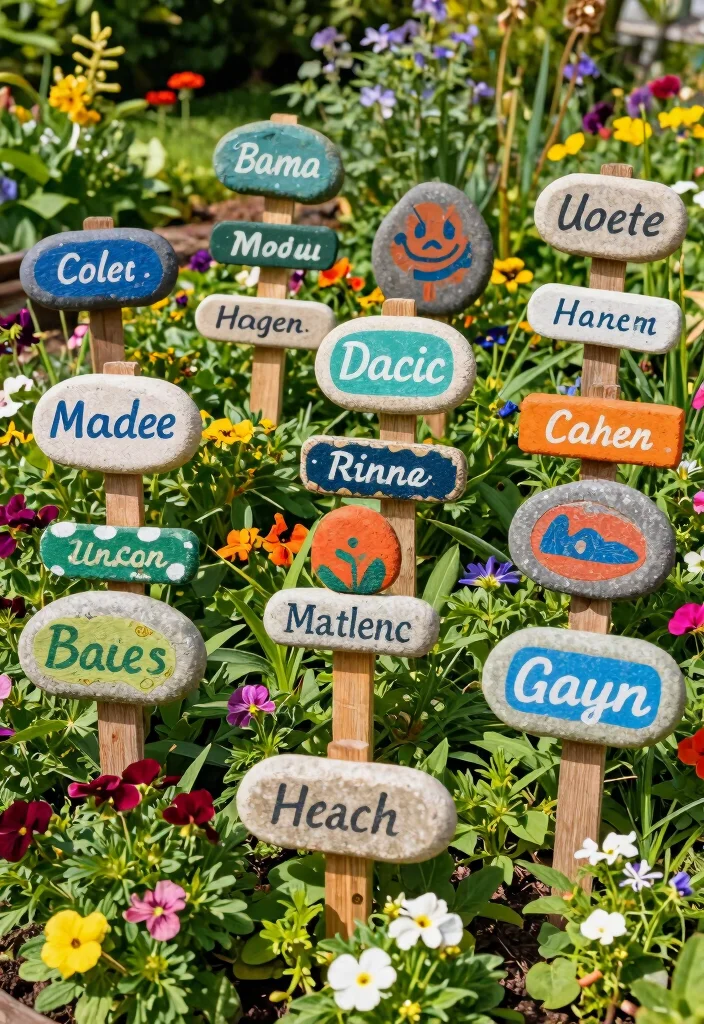 Easy Home Decor Ideas DIY: Best Blog Guide Featuring 20 Beginner-Friendly Projects - 16. Whimsical Garden Markers 1