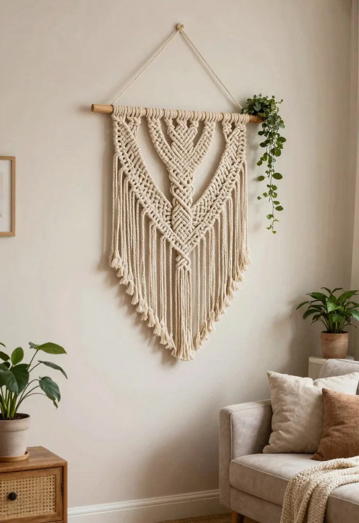 Easy Home Decor Ideas DIY: Best Blog Guide Featuring 20 Beginner-Friendly Projects - 4. DIY Macramé Wall Hanging 1
