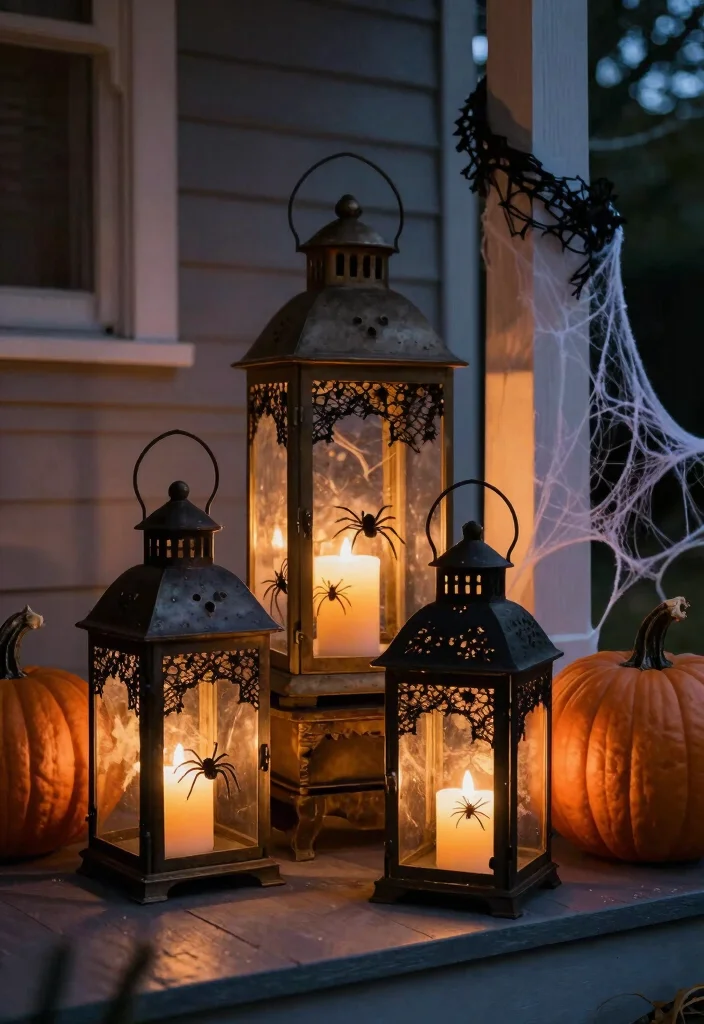 Halloween Home Decor DIY: Best Blog Guide Featuring 20 Spooky Interior Styles - 10. Vintage Lanterns 1
