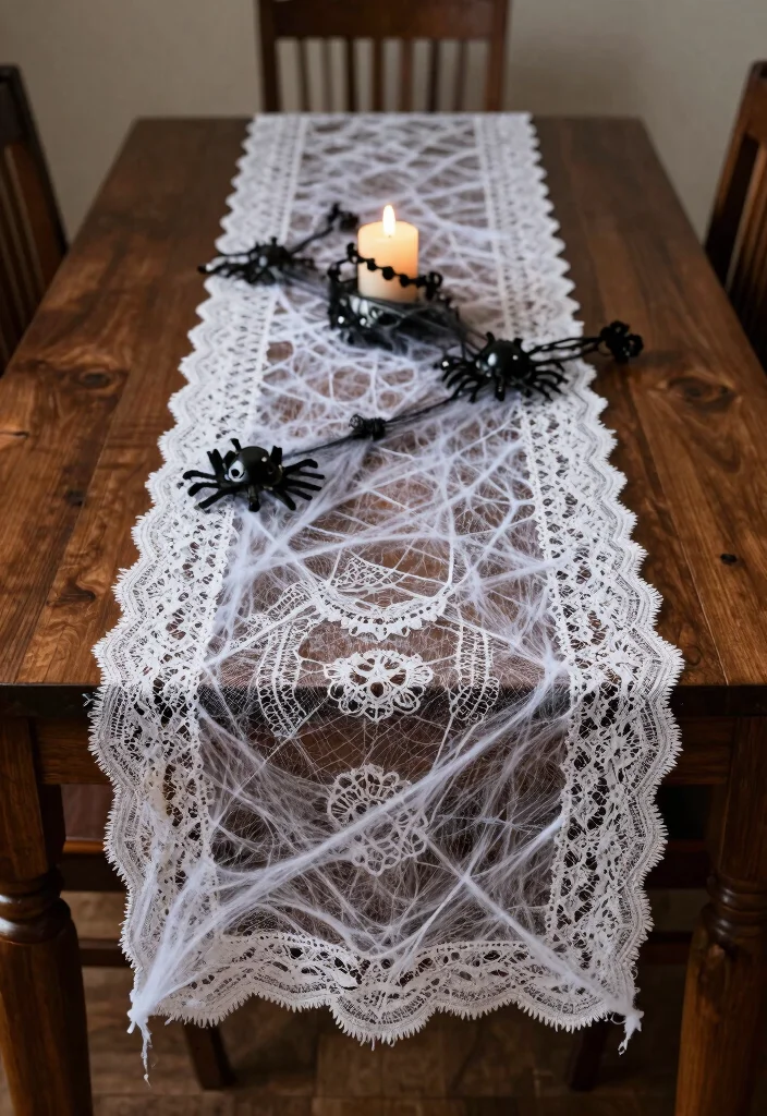 Halloween Home Decor DIY: Best Blog Guide Featuring 20 Spooky Interior Styles - 14. Creepy Table Runners 1