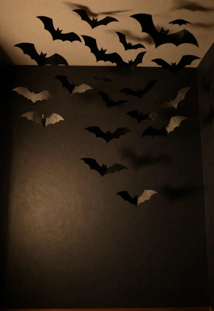 Halloween Home Decor DIY: Best Blog Guide Featuring 20 Spooky Interior Styles - 16. Bat Decor 1