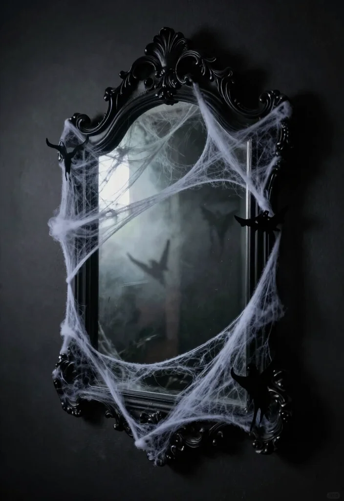 Halloween Home Decor DIY: Best Blog Guide Featuring 20 Spooky Interior Styles - 3. Haunted Mirror Decor 1