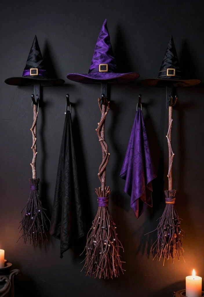 Halloween Home Decor DIY: Best Blog Guide Featuring 20 Spooky Interior Styles - 5. Witchy Wall Hooks 1