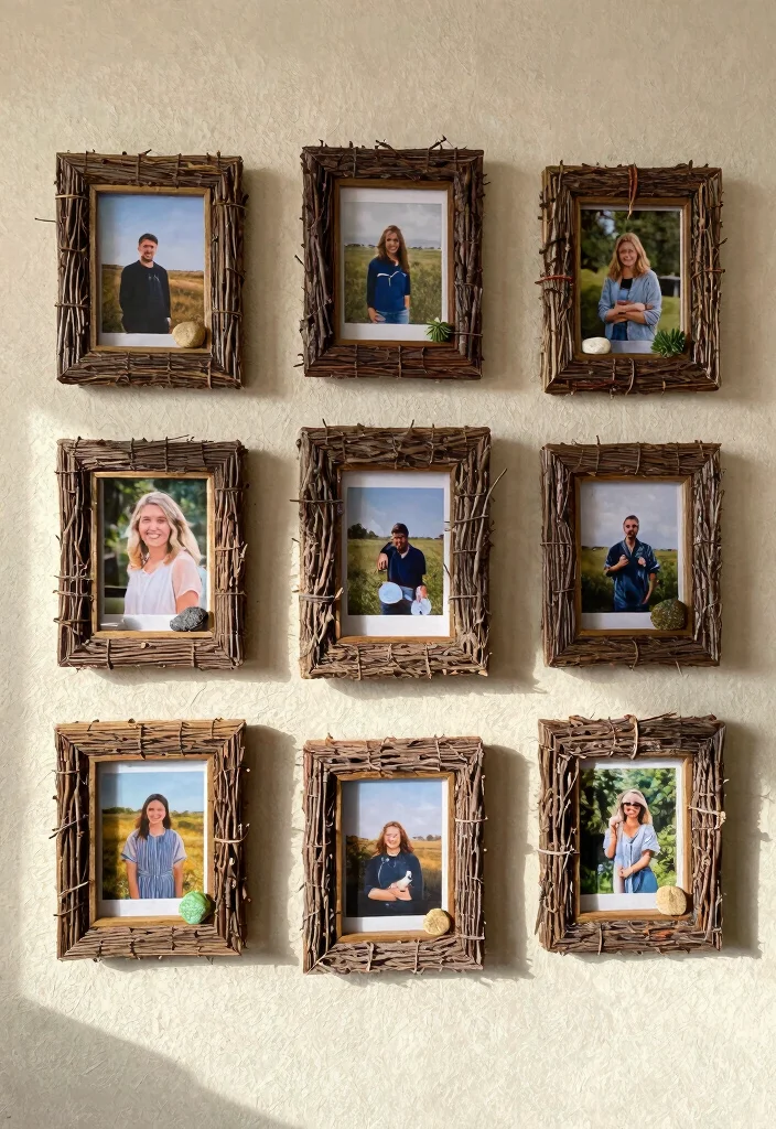 Home Decor Ideas DIY Crafts: Best Blog Guide with 18 Versatile Handmade Designs - 12. Rustic Picture Frames from Twigs 1